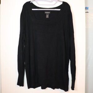 Lane Bryant 18/20 Square Neck Black Sweater